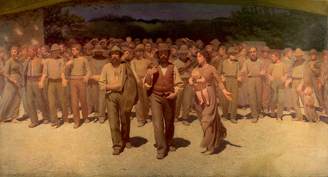'제4계급', 주세페 펠리차 다볼페도. (1901) (이미지 출처 = 밀라노 노베첸토 박물관)<br>