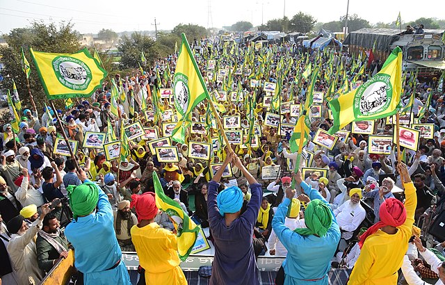 2020년 12월 인도 농민 시위 모습. (사진 출처 = commons.wikimedia.org)<br>