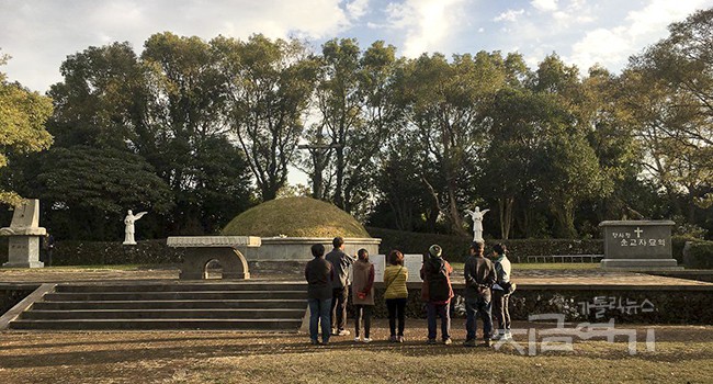 황사평 순교자 묘지. 신축교안으로 희생된 교인들이 묻혀 있다. ⓒ정현진 기자