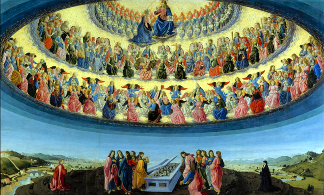 천사의 부류와 서열을 그린&nbsp;프란체스코 보티치니의 작품. (이미지 출처 =&nbsp;en.wikipedia.org)
