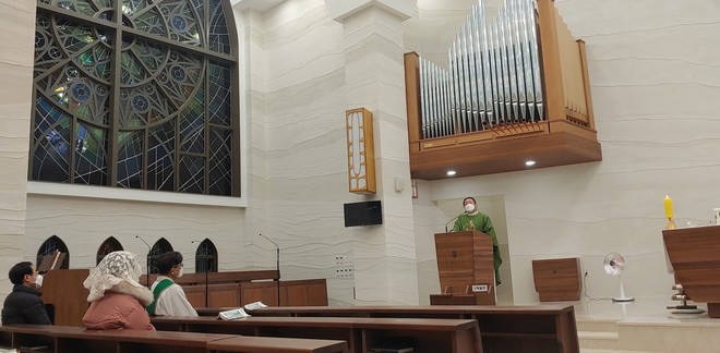 대전교구 정평위 정의롭고 평화로운 세상을 위한 미사가 2월 17일 2년 만에 다시 봉헌됐다. (사진 제공 = 대전 정평위)<br>