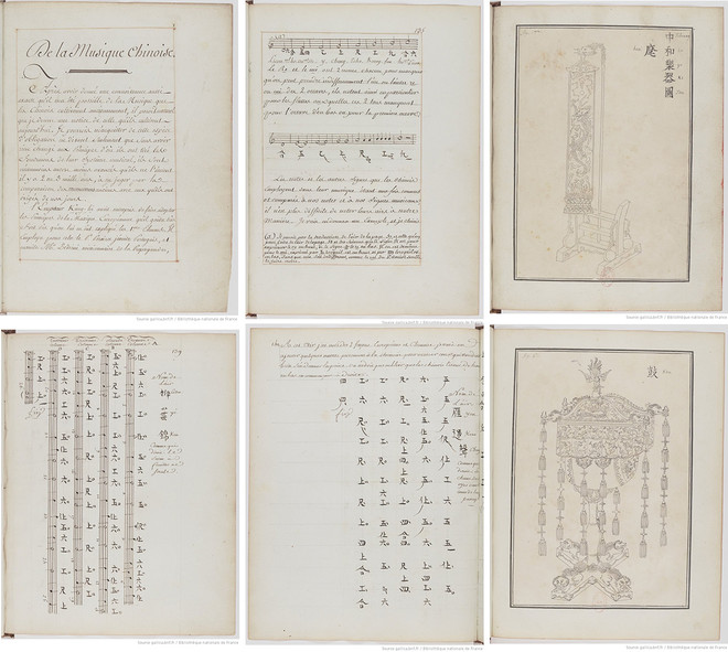 조제프 아미오가 집필한 ‘중국현대음악’(“De la musique moderne des Chinois”). 아미오가 1763년부터 몇 년에 걸쳐 쓴 음악 관련 편지를 모은 책이다. (이미지 출처 = 프랑스국립도서관)
