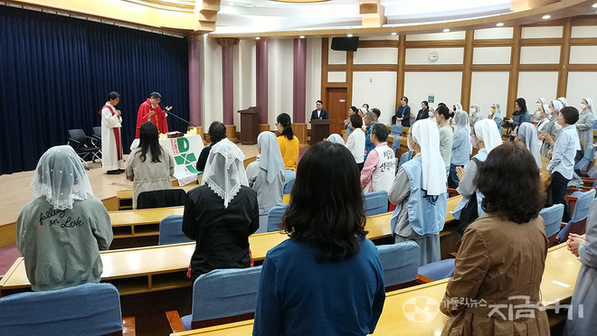 5월 28일 국회에서 탈석탄법 제정을 위한 미사가 봉헌됐다. ⓒ배선영 기자