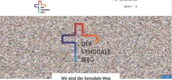 독일 시노드 홈페이지 첫 화면. 시노드 여정에 함께하겠다고 한 1764명 사진이 보인다. 리스트를 누르면 한 명씩 얼굴과 이름을 볼 수 있다. (이미지 출처 = synodalerweg.de 갈무리)