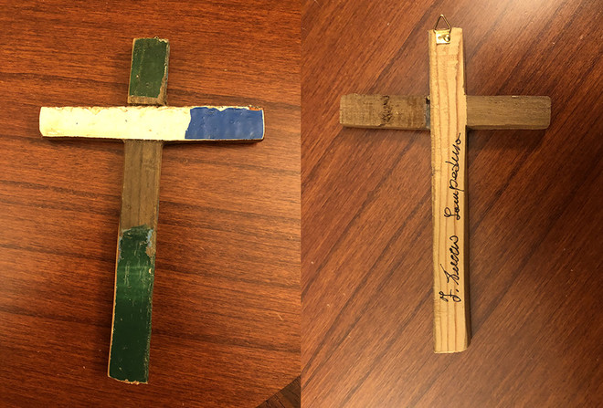 람페두사 난민 보트 나무로 만든 십자가. ©박미영