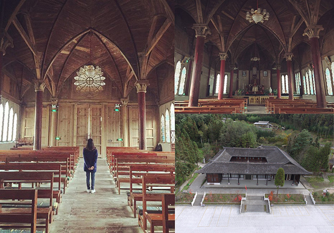 다비드가 주임 신부로 일했던 등지구 성당(鄧池溝天主教堂) 모습. 쓰촨성(四川省) 무핑(穆坪) 인근으로 지금의 야안시(雅安市) 북쪽 외곽으로 지금의 바오싱현(寶興縣)에 속한다. 다비드는 1869년 초에 그곳 주임 신부로 임명되어 그해 11월까지 있었다.<br>(이미지 출처 = 宝兴县人民政府 홈페이지)<br>