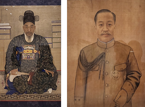 (왼쪽부터) 채용신의 '초상'과 김은호의 '순종어진'. (사진 제공 = 김연희)