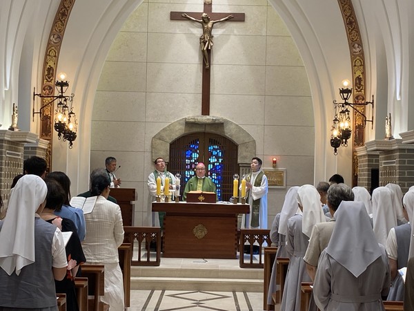 7월 27일 JSA성당에서 팍스 크리스티 코리아 주최로 71주년 정전기념 미사가 봉헌됐다. ⓒ정현진 기자
