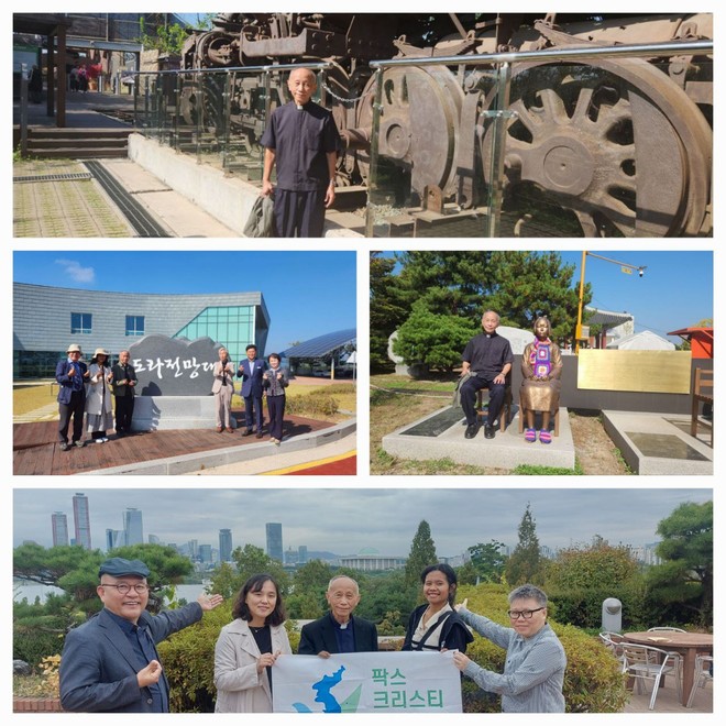 인터뷰 직후 팍스크리스티 코리아 관계자들과 파주 임진각과 도라산 전망대를 방문했다. (사진 제공 = 팍스크리스티 코리아)<br>
