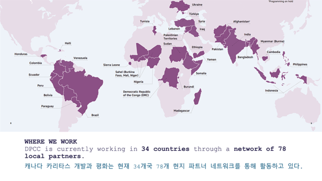 DPCC 해외 동반자 현황. (자료 출처 = 우리신학연구소 발표 자료 갈무리)<br>