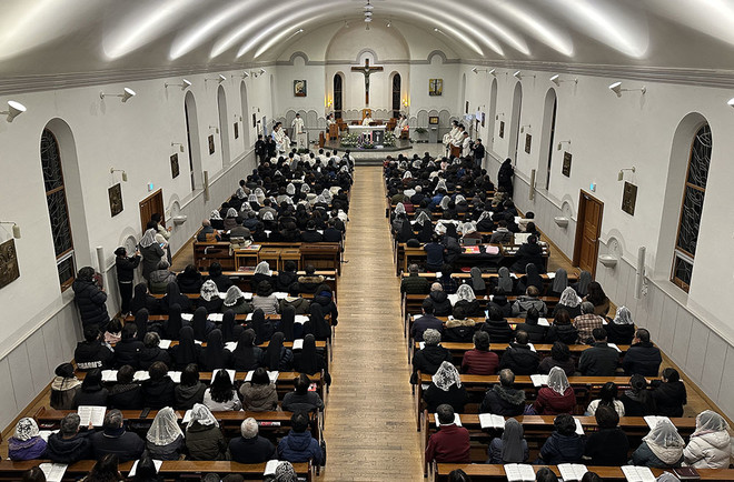 13일 춘천교구 주교좌 죽림 성당에서 시국 미사가 봉헌됐다. (사진 제공 = 춘천교구 문화홍보국)