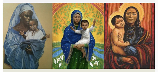 다양한 문화권에서 토착화된 모습으로 나타나는 마리아상. (사진 제공 = 정다빈)
