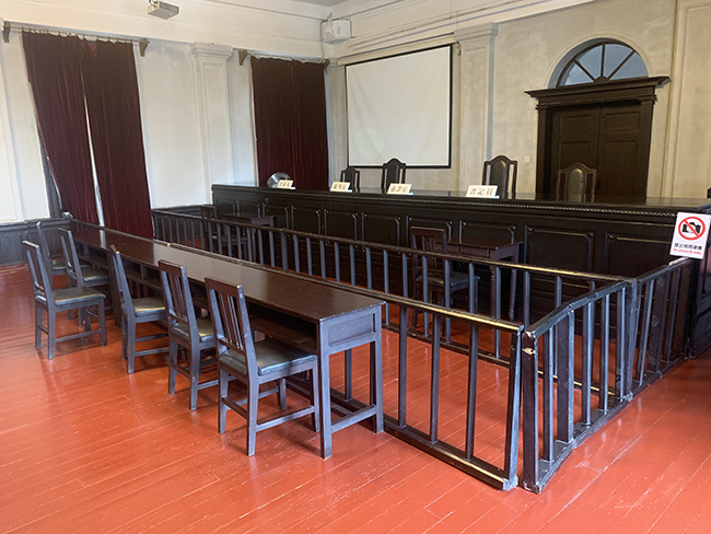 안중근 의사가 재판을 받았던 당시 법정. ⓒ2025 만주평화순례단
