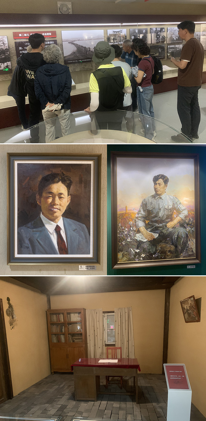 정율성 기념관 전시실에서. ⓒ2025 만주평화순례단<br>