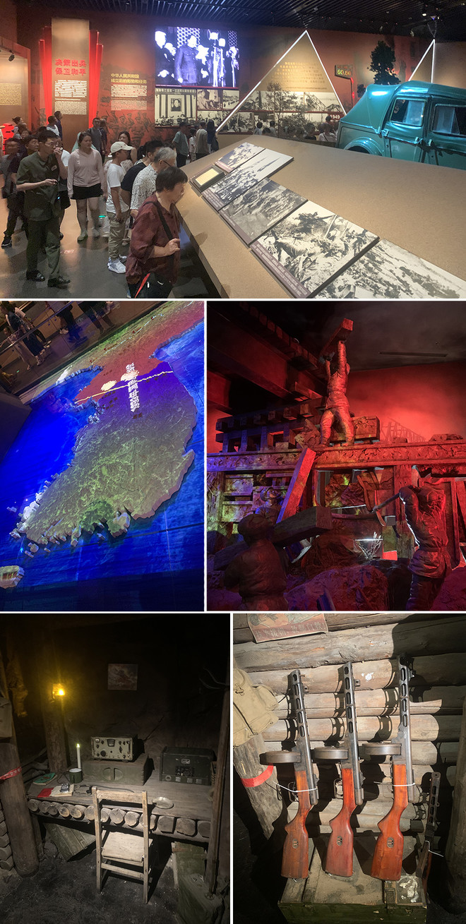 항미원조기념관의 전시물. 우리가 ‘따발총’이라 부른 중국군의 총이 인상적이었다. ⓒ2025 만주평화순례단<br>