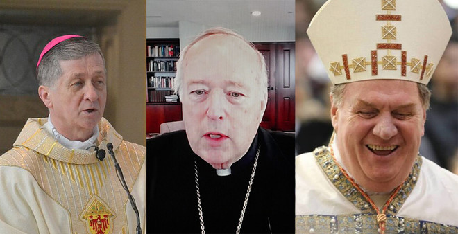 (왼쪽부터) 블레이즈 쿠피치 추기경, 로버트 맥엘로이 추기경, 조셉 토빈 추기경. (사진 출처 =&nbsp;commons.wikimedia.org)